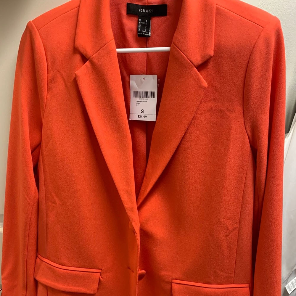 Oversized Coral Blazer